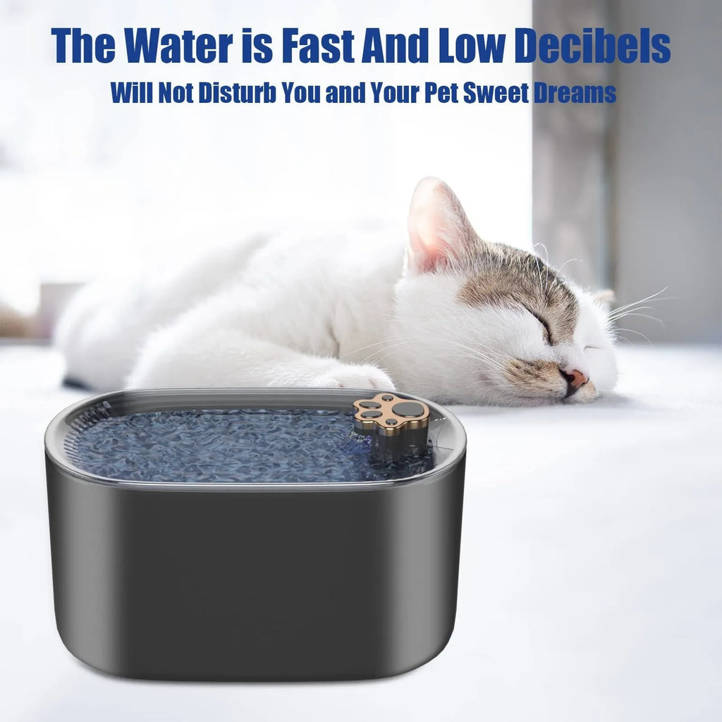 Automatic pet water fountain in Berlin blue colour with 3 litre capacity and LED indicator light