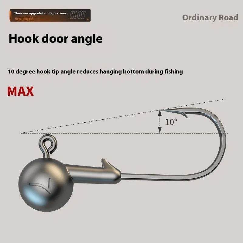 50 piece enhanced jig hook fishing gear pack with reinforced steel construction and primary colour design