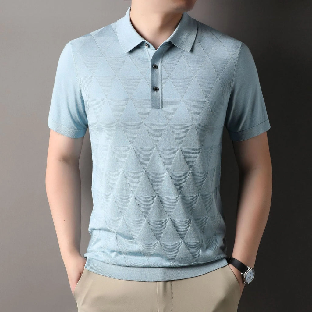 Men's thin ice silk short sleeve t-shirt in regular fit with quick-drying lyocell fabric
