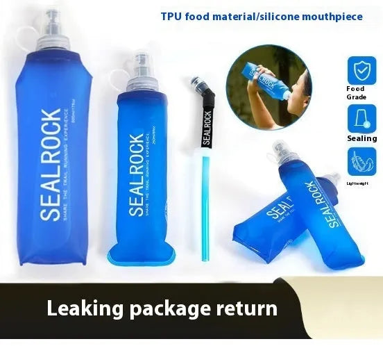 Portable plastic straw with suction tube for mountain climbing and biking hydration