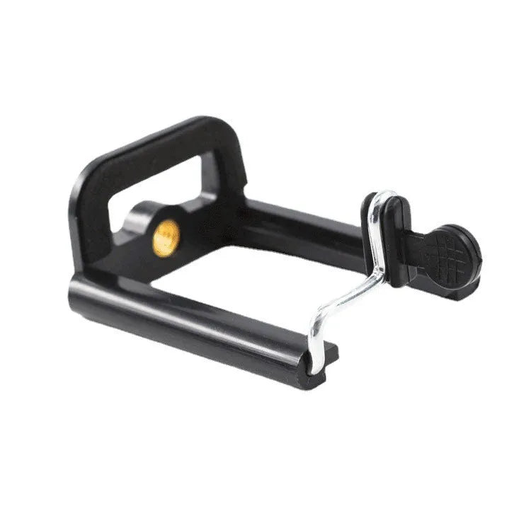 Black plastic U clip mobile phone bracket for mounting smartphones on camera tripods