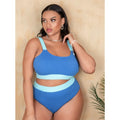 A women's high waist one-piece swimsuit with a split brief, shown in its available colour.