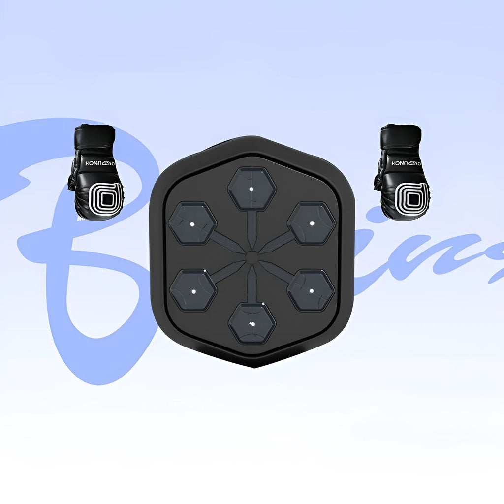 Black smart music boxing machine with Bluetooth connectivity and 200kg strike capacity