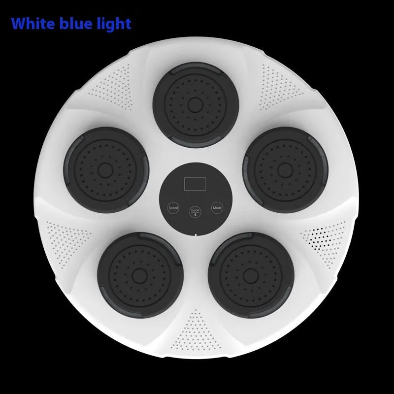 Wall-mounted smart boxing trainer target with ABS construction and blue accent lights